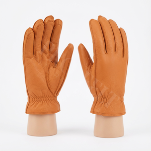 Gants de conduite d'hiver confortables à poignet élastique de haute qualité 100% pour un usage quotidien, gants en cuir avec doublure douce et chaude - Product Image 4