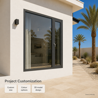 Fenêtre à battant en aluminium HUACAI 88 avec verre Low-E, isolation thermique, anti-poussière, design extérieur moderne pour villa en climat chaud