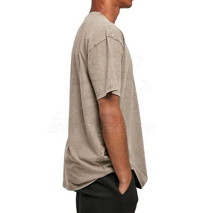 เสื้อยืดผู้ชายแบบย้อมสีเอซิด แขนสั้น สวมใส่สบาย รับผลิตตามสั่งพร้อมโลโก้ - Product Image 6