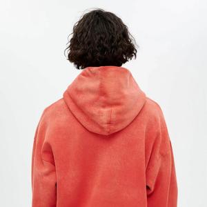 Sudadera con capucha personalizada para hombre Speedy Industry, diseño de decoloración solar lavado con ácido, parche bordado de angustia, forro polar de peso pesado 3D ODM - Product Image 5