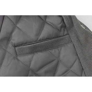 Patchs brodés pour hommes Color Block Veste universitaire en laine classique pour hommes avec manches en cuir véritable Varsity Jacket - Product Image 6