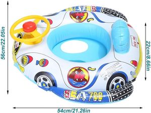 Bouée gonflable enfant best-seller en forme de bateau de dessin animé, siège flottant pour bébé, jouet d'apprentissage aquatique pour tout-petit, idéal pour la plage et la piscine en été - Product Image 2
