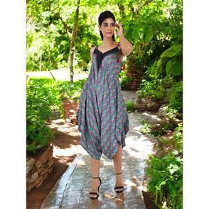 Women's Boho Silk Jumpsuit Comfortable Hippie Overalls <b>Flowy</b> Halter Backless Festival Pants for Beach Wear Lightweight Summer - Product Image 6