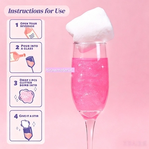 Polvo <span class=keywords><strong>de</strong></span> brillantina comestible <span class=keywords><strong>de</strong></span> grado alimenticio para decorar bebidas, cócteles, champán y té con <span class=keywords><strong>leche</strong></span>, ideal para hacer algodón <span class=keywords><strong>de</strong></span> azúcar y malvaviscos. - Product Image 4