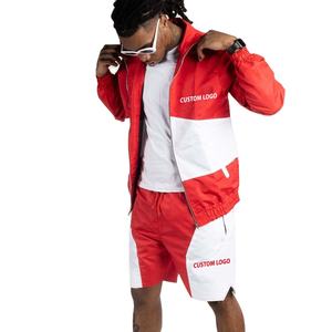 Conjunto de pantalones cortos y Sudadera con capucha de nailon con estampado de logotipo propio de calidad superior y precio de fábrica al por mayor de Elegant Sports - Product Image 1