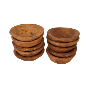 Cuenco de vela de madera hecho a mano con forma personalizada Vintage tallada para decoración del hogar vela de cuenco de masa de vaca de madera - Product Image 6