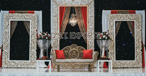 Decoración de escenario de lujo para bodas, decoración de escenario de gran Calcomanía para la recepción de bodas en el sur de Asia - Product Image 3