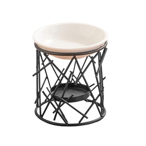 Iron Ceramic Aroma Candle Holder Golden Essential Oil Burner for <b>Bedroom</b> Home - Product Image 4