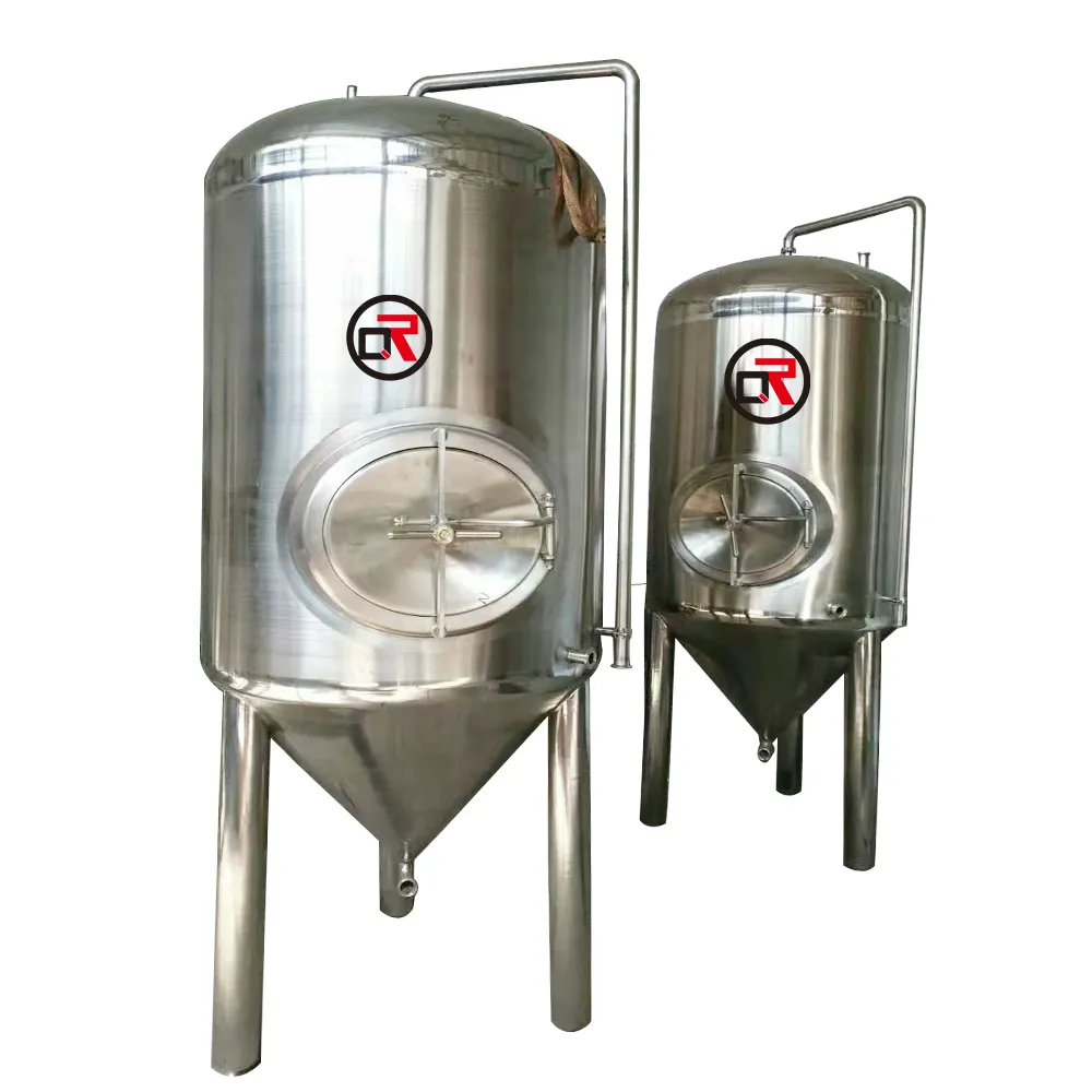 Sistema de elaboración de cerveza 2000L Equipo de fermentación de cerveza artesanal Fermentador cónico grande de acero inoxidable 304