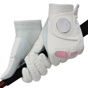 Guantes de golf de cuero Cabretta genuino blanco para diestros de alta calidad para hombres Nuevo diseño para piel de oveja deportiva - Product Image 2