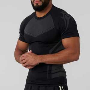 Camiseta de Compresión Deportiva para Hombre, Spandex Poliéster, Alta Elasticidad, Secado Rápido, Diseño Personalizado con Logotipo, Entrenamiento Físico, OEM - Product Image 2