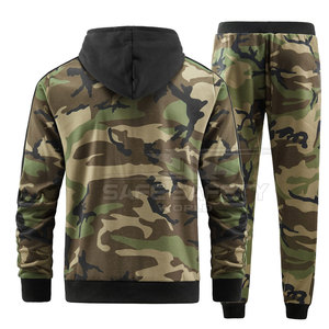 Combinaison de jogging pour homme la plus vendue avec sweat à capuche zippé à manches longues nouveauté survêtement imprimé camouflage respirant et pour l'hiver - Product Image 3