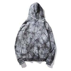 ผู้ผลิตโลโก้ตามสั่ง ODM เสื้อฮู้ดดี้ผู้ชายผ้าฟลีซหนา 300 กรัม ย้อมสีแบบ Tie Dye ผ้าฝ้าย 100% สำหรับฤดูหนาว ล้างสีแบบ Acid Wash มีกระเป๋า - Product Image 6