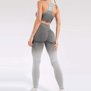 เลกกิ้งไร้ตะเข็บเอวสูงสำหรับผู้หญิงชุดกีฬารัดกล้ามเนื้อสำหรับใส่วิ่งเล่นโยคะฟิตเนสในยิมแห้งเร็ว - Product Image 2