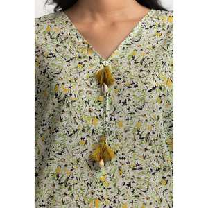 ชุดเซ็ตผ้าเครปพิมพ์ลายสไตล์โบฮีเมียน IUSTTS-567 สำหรับฤดูใบไม้ผลิ/ฤดูร้อน - Product Image 1