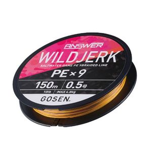 GOSEN ANSWER Wild Jerk PE x9 สายตกปลา 150-200 ม. (รุ่น: 0.5/0.6/0.8) - Product Image 1