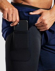 Entrenamiento al aire libre correr atléticos pantalones cortos transpirables pantalones cortos de verano para hombres Casual gimnasio corto en blanco ropa deportiva - Product Image 3