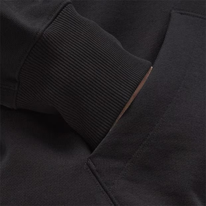 Sweat à capuche léger en coton avec fermeture éclair manches longues OEM sweat à capuche surdimensionné épaules tombantes sweat à capuche décontracté uni pour hommes poches - Product Image 3