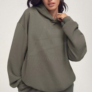 Sudadera con Capucha Holgada para Mujer, Estilo Moderno, Mezcla de Algodón Suave, Ajuste Cómodo y Relajado, Superventas - Product Image 4