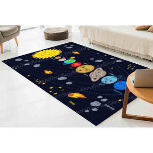 Space Planet <b>Rugs</b> Printed <b>Rug</b> - Cute Planets Design for Kids <b>Nursery</b>,Nonwoven Soft <b>Rug</b> - Product Image 5