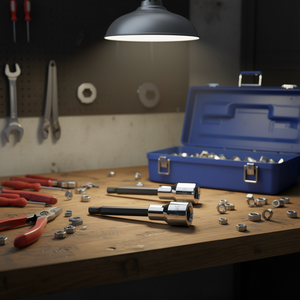 Chrome-Plated 1/2\" Female Square Drive Hex <b>Socket</b> Wrenches with Burnished Inserts - Product Image 3