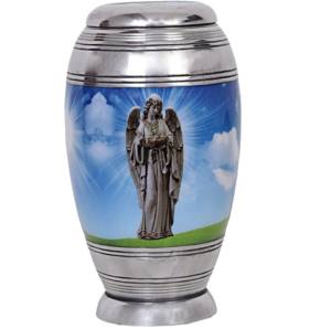 Fabricant d'urnes de crémation en Aluminium avec de belles perles, Design autocollant, urnes en métal funérailles finies - Product Image 3