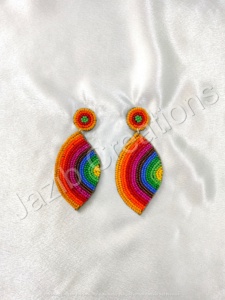 ต่างหูพู่ห้อยประดับลูกปัดเม็ดเชียร์ต่างหูสำหรับวันแข่งขันกีฬาโรงเรียนต่างหูสำหรับวันแข่งขัน - Product Image 4