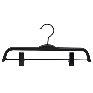 Eoncred Unique Design Non Slip Recycled All Black Plastic Hanger for Pants