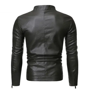 Dernière veste longue et fine en cuir véritable de haute qualité pour hommes, couleurs personnalisées disponibles en gros, meilleur prix, robuste et vintage - Product Image 5