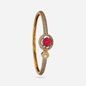 Kundan Kada Women's Victorian Polish Fashion Bangle for Wedding 184805 Model - Product Image 1
