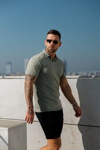 Polos Vintage de gran tamaño para hombre, camisetas de manga corta de algodón orgánico, informales, de verano, para entrenamiento en gimnasio, ajustados, al por mayor para hombre - Product Image 6