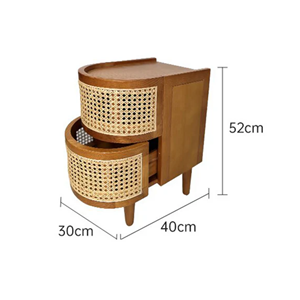 Cajón de mesita de noche de ratán de alta calidad más vendido, Vietnam tejidos a mano de muebles de dormitorio, juego de decoración para el hogar - Product Image 4