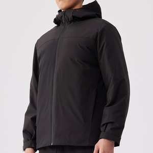 Chaqueta de tela cálida gruesa con diseño de dos tonos de invierno de Venta caliente con capucha chaqueta cortavientos con bolsillo y cremallera para hombres - Product Image 4