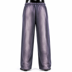 Pantalones Deportivos Personalizados para Hombre, Lavados con Ácido, de Pierna Ancha, Estilo Jogger, de Algodón Grueso - Product Image 2