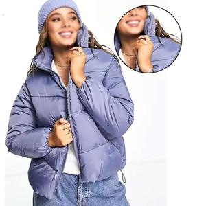 Chaqueta acolchada de invierno de talla grande para mujer, estilo de cremallera de Color sólido, piel de oveja transpirable, precio al por mayor, ropa cómoda - Product Image 2