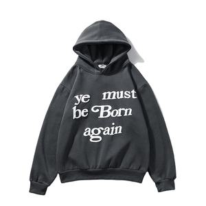 Pull à capuche surdimensionné unisexe pour hommes Taille XS Tissu d'hiver avec épaule tombante et col à capuche imprimé bouffant personnalisé 3D - Product Image 1