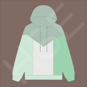 Unisex Color Block Hoodie Grey Blue <b>White</b> Pullover <b>Sweatshirt</b> for Men and Women - Product Image 6