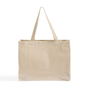Sac fourre-tout horizontal en jute et coton (Juco) réutilisable, sac de courses avec logo imprimé/brodé personnalisé, sac de voyage, sac de bureau - Product Image 1