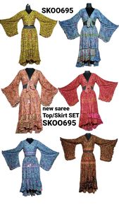 เซ็ตกระโปรงและเสื้อส่าหรีสำหรับผู้หญิงชุดแบบชนเผ่าอินเดียเครื่องแต่งกายสำหรับงานแต่งงานและงานปาร์ตี้หรูหราและอินเทรนด์ - Product Image 4