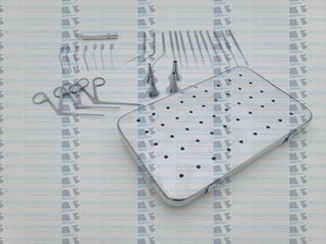 ชุดเครื่องมือผ่าตัดขน myringotomy ทำจากสเตนเลส29ชิ้นเครื่องมือผ่าตัดแบบแมนนวลจมูกจมูกและทรวงอก - Product Image 2