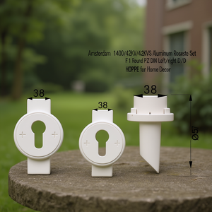 อัมสเตอร์ดัมชุดลายกุหลาบอะลูมิเนียม1400/42KV/42KVS F1ทรงกลม PZ DIN ซ้าย/ขวา /d hoppe สำหรับตกแต่งบ้าน - Product Image 3
