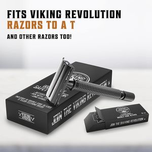 SHAVING REVOLUTION Cuchillas de afeitar de doble filo, 50 unidades, acero inoxidable japonés de platino, afeitado seguro, suave y preciso para hombres - Product Image 4