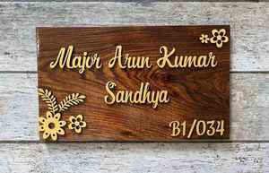 Plaques personnalisées pour le nom et l'adresse de la maison |   Plaques de numéros de maison contemporaines personnalisées en acrylique, bois et aluminium, faites à la main - Product Image 6