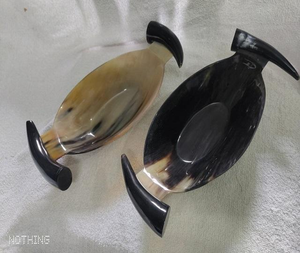 Ensalada de cuerno de búfalo ecológica de mejor diseño de alta calidad/cuenco para servir frutas artesanías naturales indias hechas a mano directamente fabricante - Product Image 3