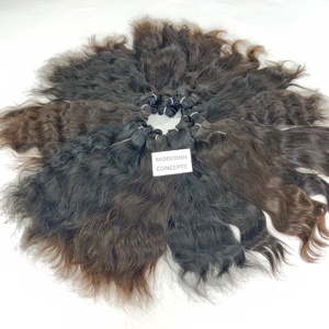 Extensions de cheveux humains indiens Remy 100% vierges, cuticules alignées, noirs, ondulations profondes lâches, ondulations naturelles, lots pour jeunes vendeurs, vente en gros - Product Image 1