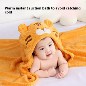 Serviettes à capuche personnalisées pour enfants en viscose biologique, motif animal (dinosaure, vache, ours), serviettes <span class=keywords><strong>de</strong></span> plage, serviettes d'emmaillotage pour bébé - Product Image 2