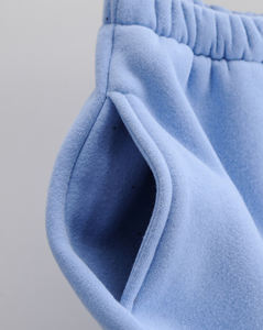 New Arrive Women's Cotton Fleece <b>Stand</b> Collar Oversize Crop Top and Fleece Tracksuit Solid Pattern 2 Piece Sweatshirt Set - Product Image 5