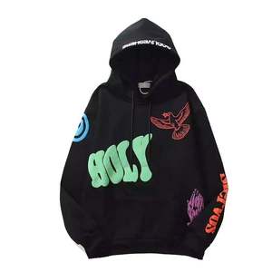 Sweat à capuche en coton 100% lourd avec impression en relief pour homme, 500GSM, sweat à capuche d'hiver, logo 3D sur le devant, personnalisable OEM - Product Image 1