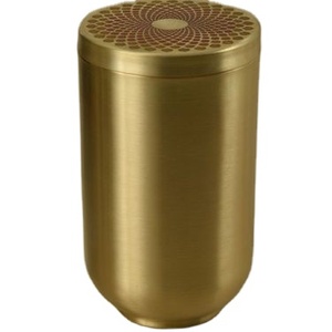 Luxurious Elegant 3-Ins-Style <b>Metal</b> Brass Plain <b>Storage</b> <b>Box</b> Lid Set Home Kitchen Food Coffee <b>Storage</b> Light Style Kitchenware - Product Image 4
