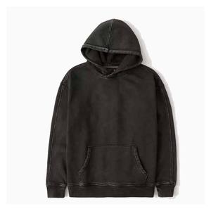 Sweat à capuche en polaire délavé pour homme, style urbain, respirant, coupe classique, polyester/coton - Product Image 3